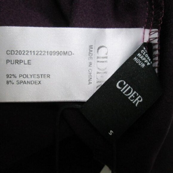 NWT CIDER Satin High Neck Backless Asymmetrical Hemline Purple Mini Dress - Picture 11 of 12